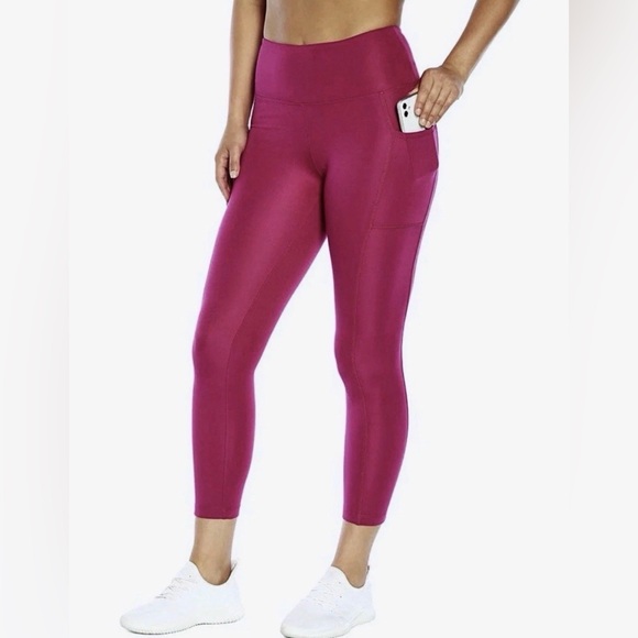 Bally Pants - Bally Total Leggings High Rise Pocket Jogging Yoga Fitness Fuchsia Size S